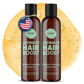 Moerie front packaging double set showing two bottles and benefits on label