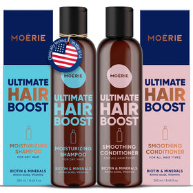 Moerie front packaging duo showing bottles for easy routine