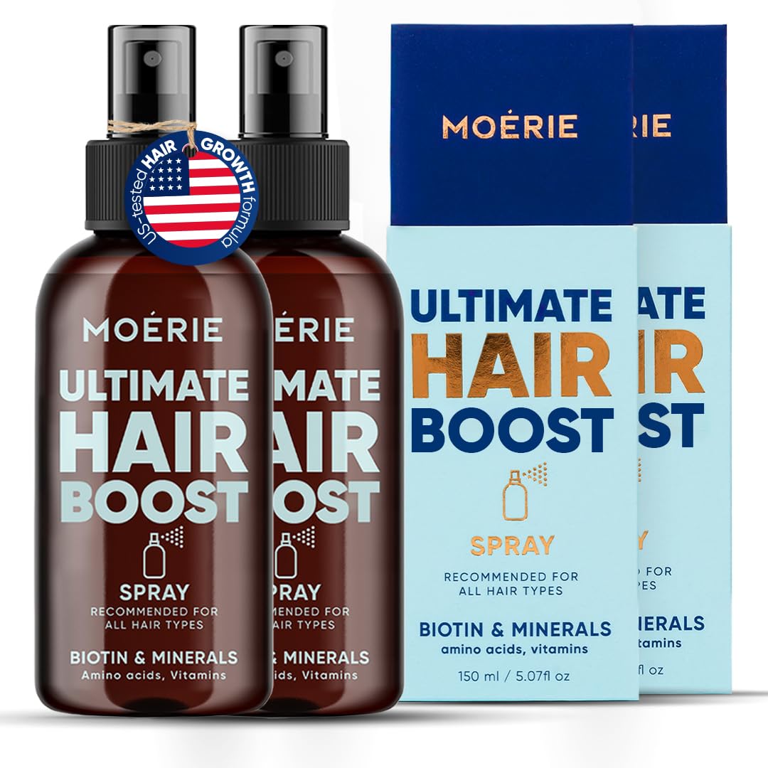 Moerie front packaging showing bottle and label, clear product identity and benefit