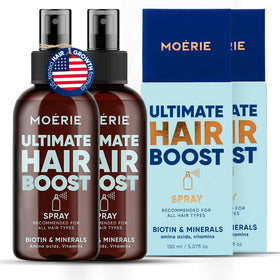 Moerie front packaging showing bottle and label, clear product identity and benefit