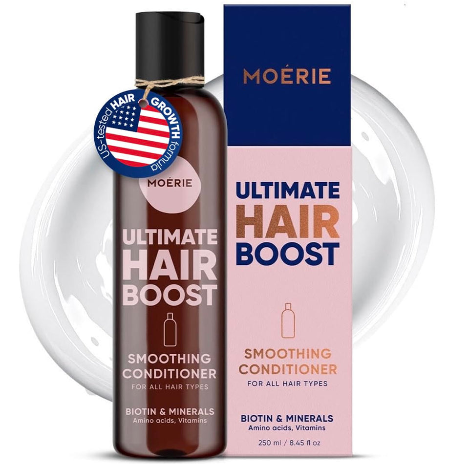 Moerie front packaging showing bottle and label for easy identification and confidence