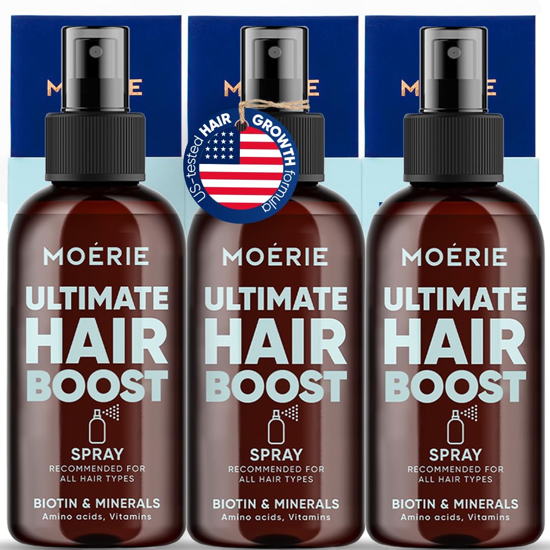 Moerie front packaging showing full 150ml bottle and label, clear benefit of size