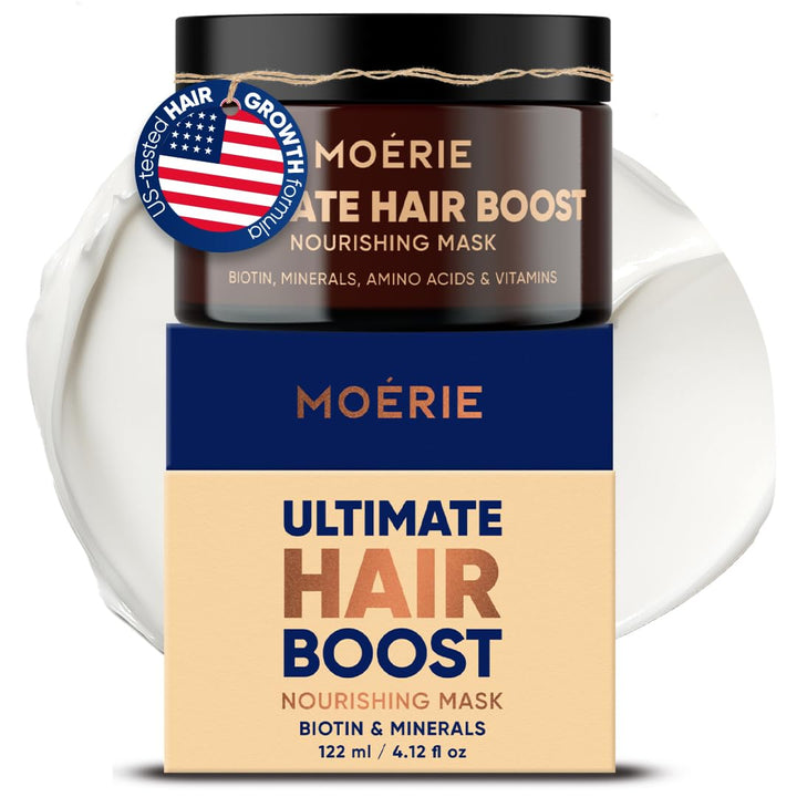 Moerie front packaging showing jar and label for clear product identification and trust