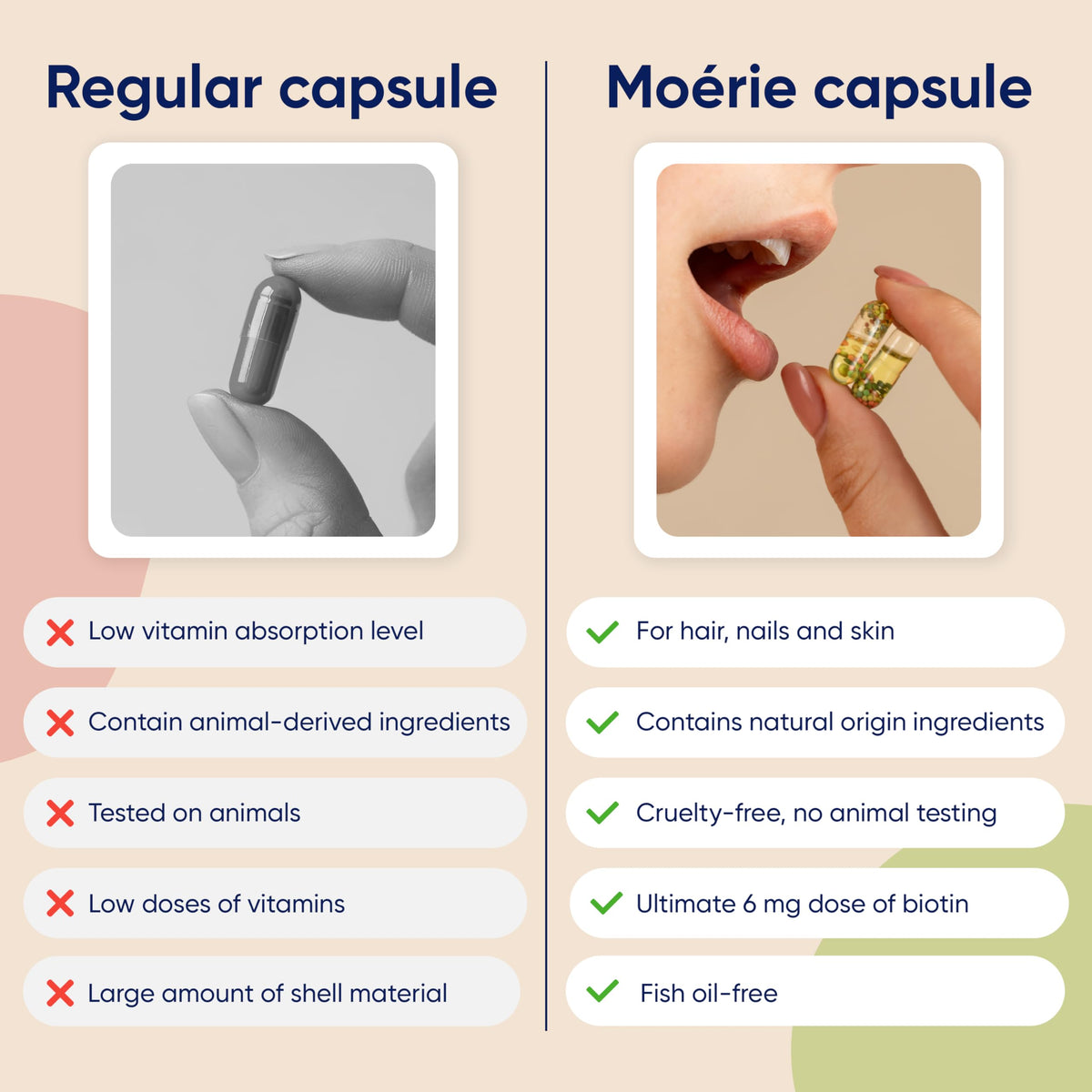 Moerie lifestyle on bathroom counter showing daily routine benefit and shelf-ready look
