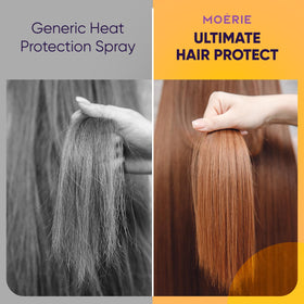 Moerie used during blow-dryer styling illustrating frizz control and styling support