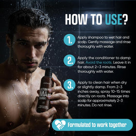 Moerie scalp spray nozzle detail showing targeted application for thinning areas