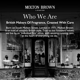 Molton Brown body wash on bathroom shelf suggesting calming evening ritual benefit