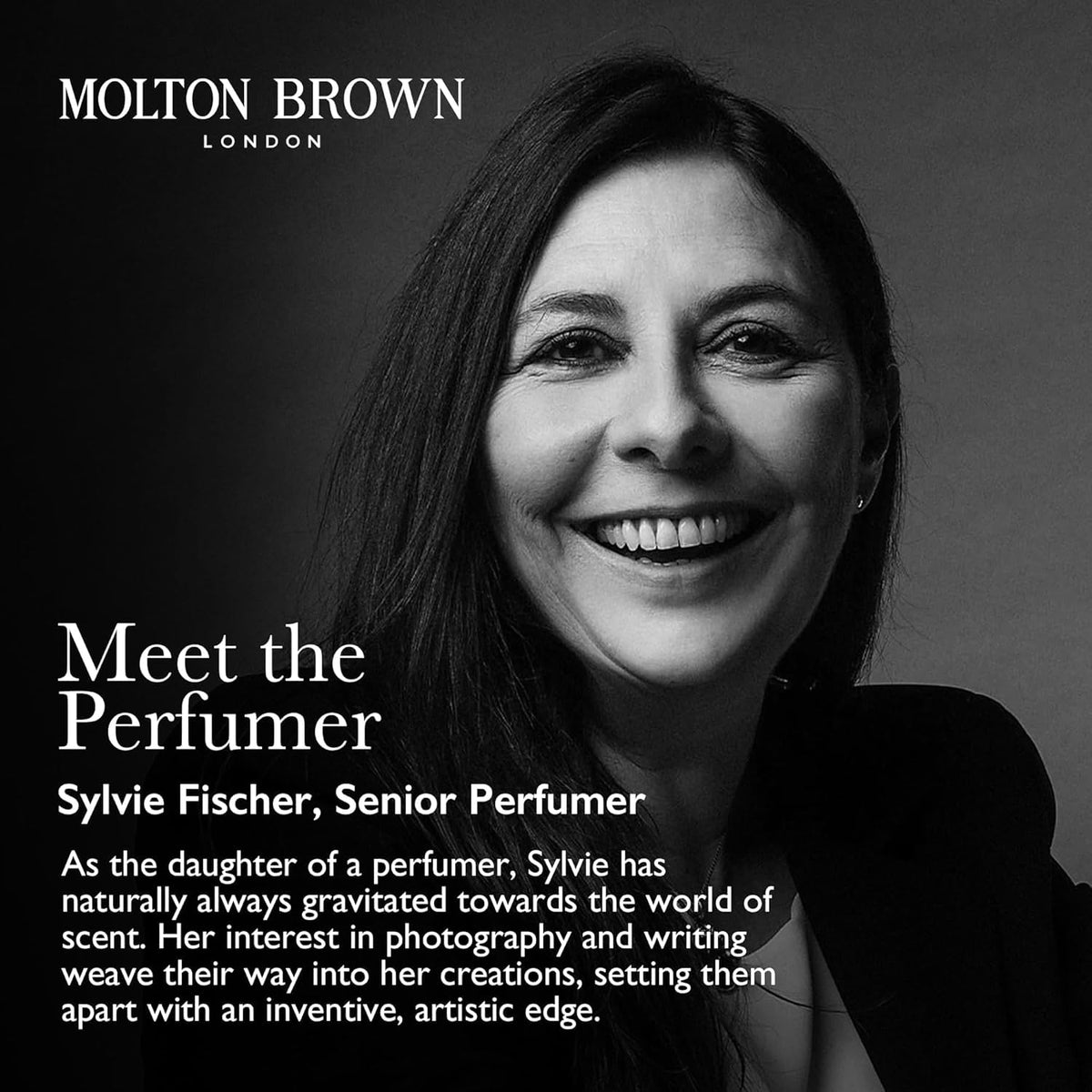 Molton Brown in-shower use showing application and easy rinsing