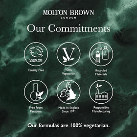 Molton Brown gift box styled in a lifestyle setting ready for gifting