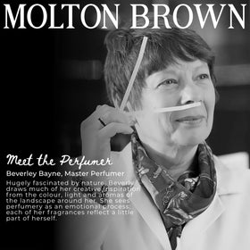 Molton Brown foam texture close-up demonstrating rich lather and gentle cleansing benefit
