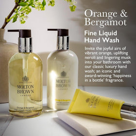 Molton Brown pump closeup highlighting dispensing ease and controlled use