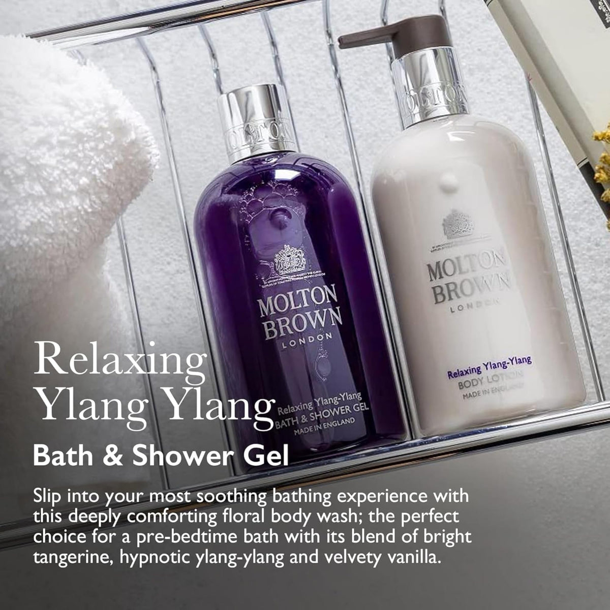 Molton Brown pump close-up highlighting easy dispensing and neat use benefit