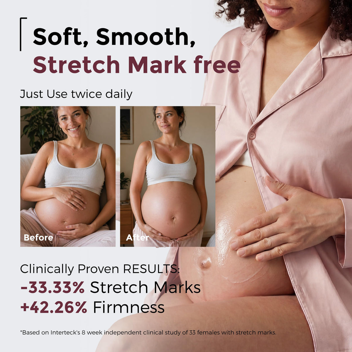 Momcozy cream texture on spoon demonstrating smooth, fast-absorbing moisture