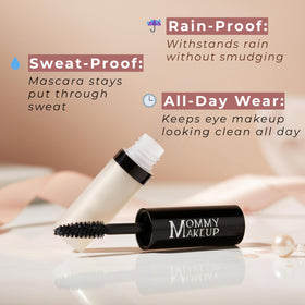 Mommy Makeup clear texture closeup highlighting lightweight film benefit