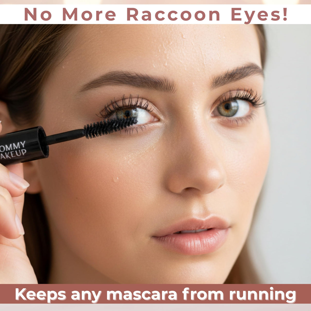 Mommy Makeup lifestyle image at a wedding showing tear-resistant makeup