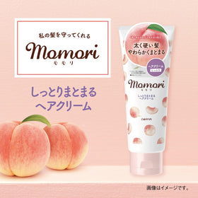 momori cream texture close-up highlighting rich peach-infused moisture