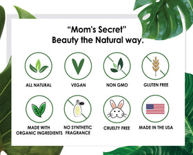 Mom's Secret before and after half-face showing evened tone
