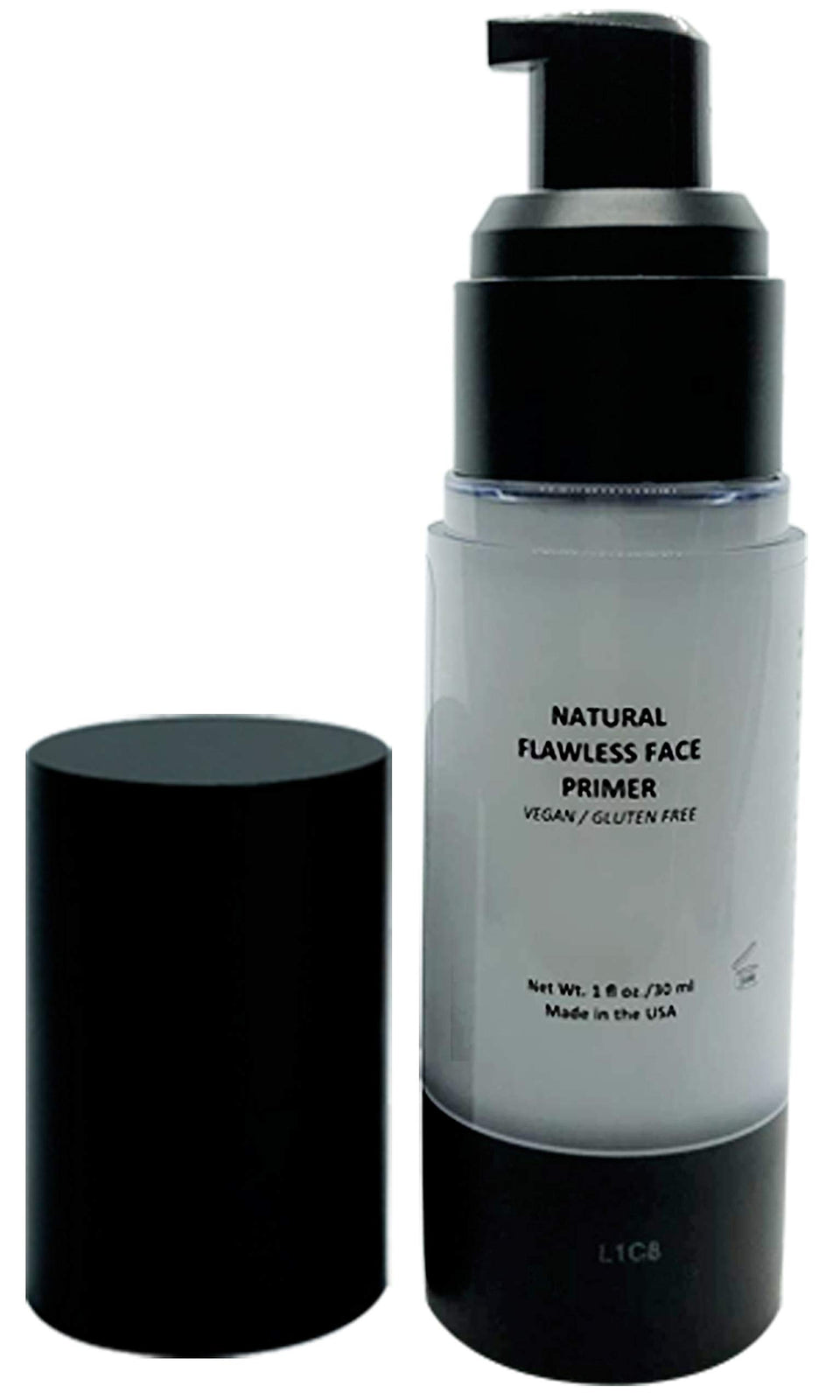 Mom's Secret front packaging showing clean organic primer branding and benefits