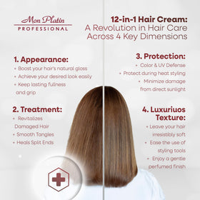 Mon Platin Professional applied on damp hair improving manageability