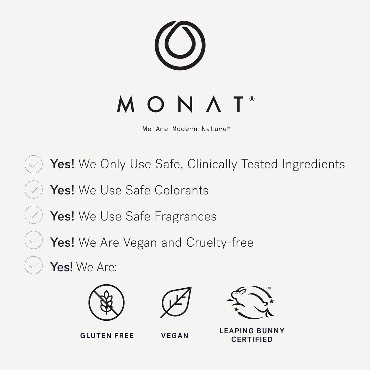 MONAT on bathroom shelf in lifestyle setting suggesting daily routine convenience