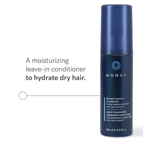 MONAT pump dispenser detail demonstrating easy, mess-free application benefit