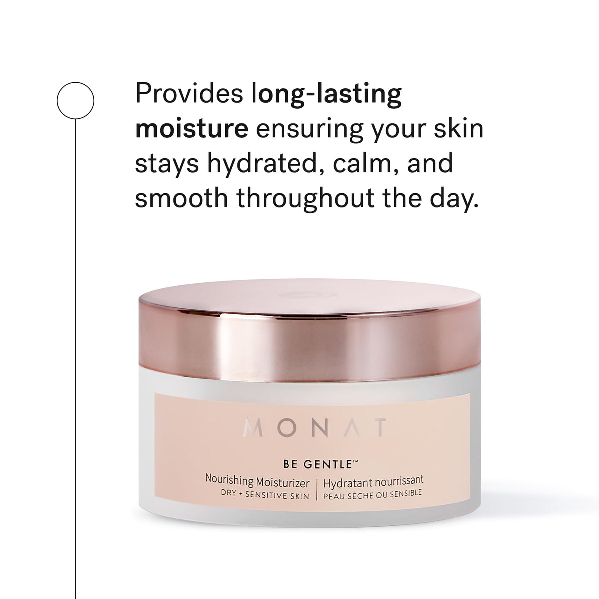 MONAT close-up texture of cream demonstrating smooth, non-greasy hydration benefit