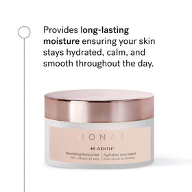 MONAT close-up texture of cream demonstrating smooth, non-greasy hydration benefit