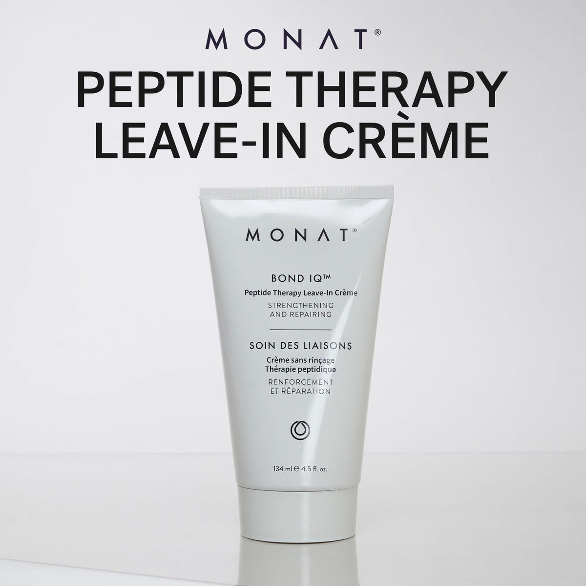 MONAT crème being applied to damp hair for detangling and protection