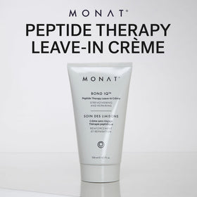 MONAT crème being applied to damp hair for detangling and protection