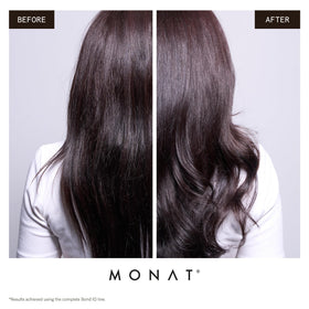 MONAT before and after split ends comparison showing improved hair health
