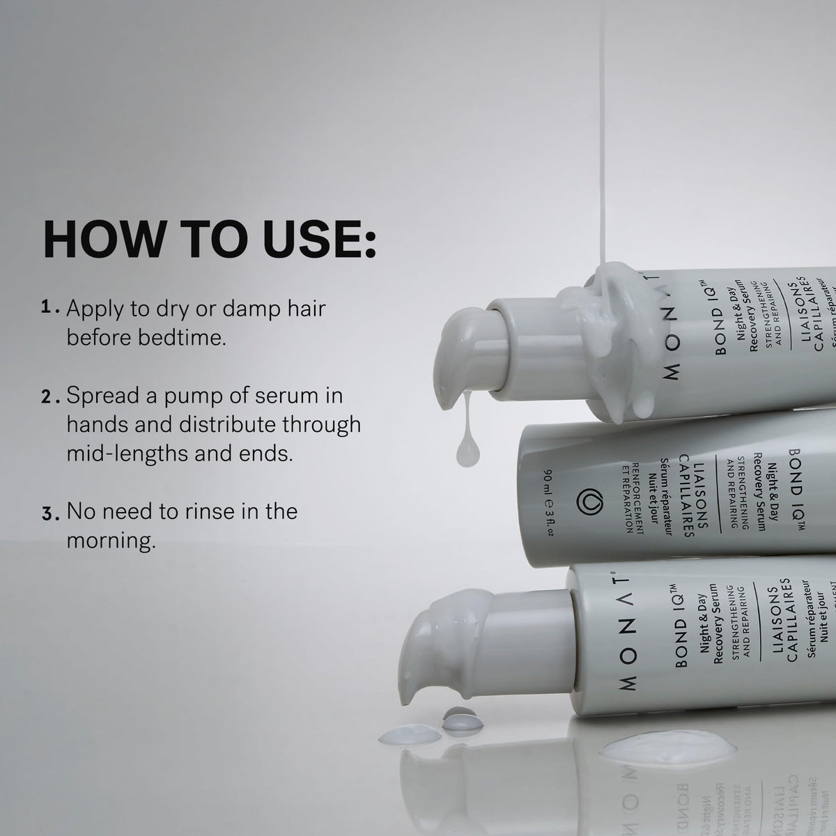 MONAT serum on bathroom vanity in lifestyle setting for nightly routine