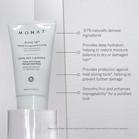MONAT cream texture on hand showing lightweight feel and easy spreadability
