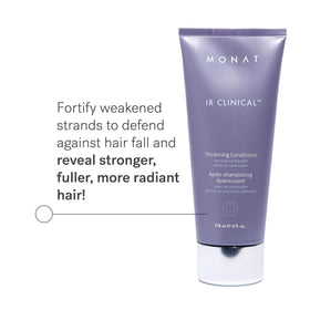 MONAT conditioner texture dispensed on palm demonstrating creamy detangling action