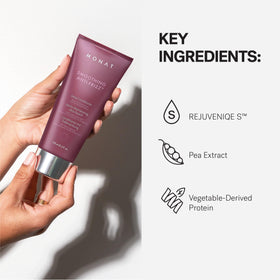 MONAT product beside ruler showing 178 ml size for scale