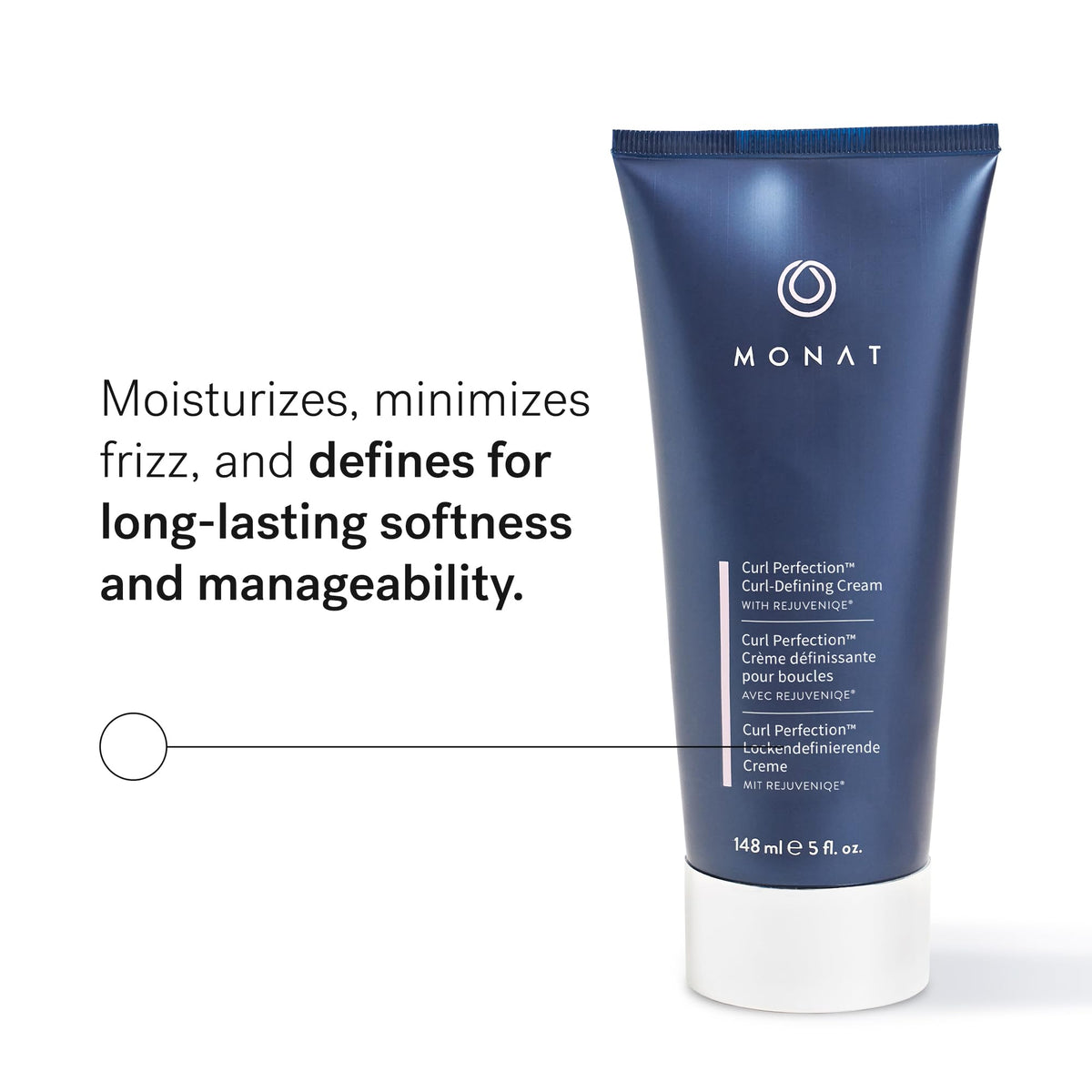 MONAT curl perfection cream texture close-up showing lightweight hydration
