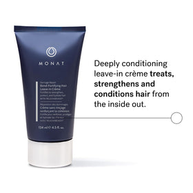 MONAT applying leave-in crème on hair for smoother styling