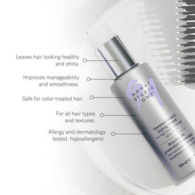 MONAT fine mist texture close-up illustrating lightweight, non-sticky formula benefit