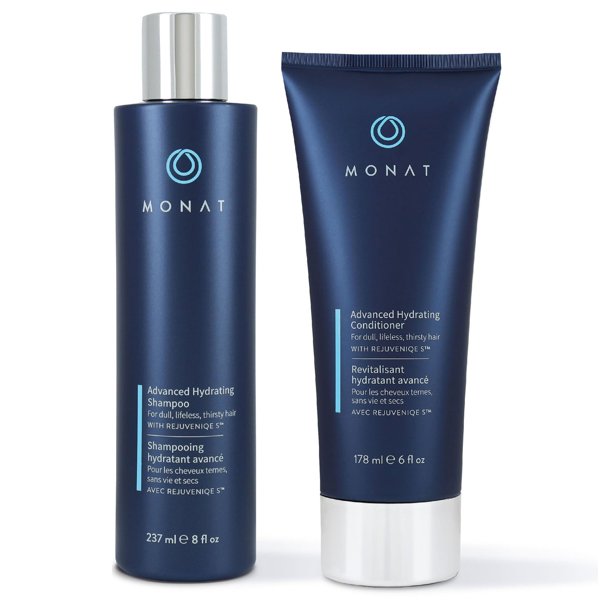 MONAT front packaging showing both bottles and brand for product clarity and trust