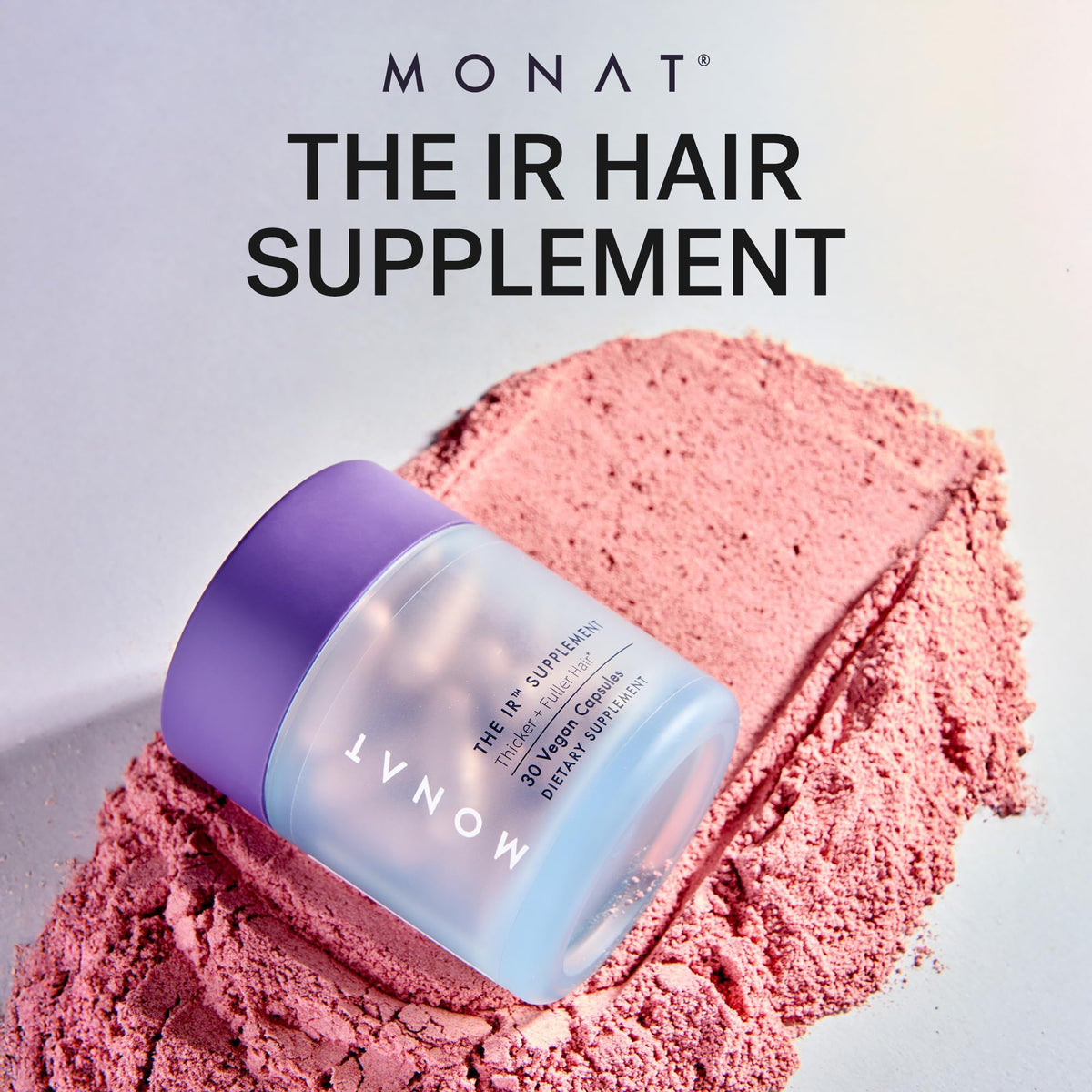 MONAT capsule in hand demonstrating one-a-day simplicity and portability benefit