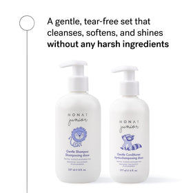 MONAT Junior pump dispenser detail for easy, controlled bath use