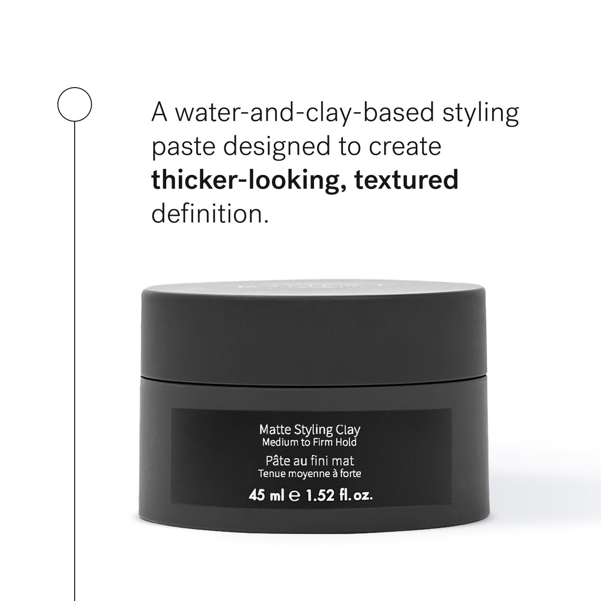 MONAT open jar close-up showing clay texture and matte, moldable finish