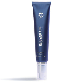 MONAT Rejuvabeads front packaging showing bottle and cap, conveys premium care