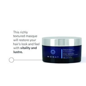 MONAT pea extract ingredient shot highlighting natural support for healthier-looking hair