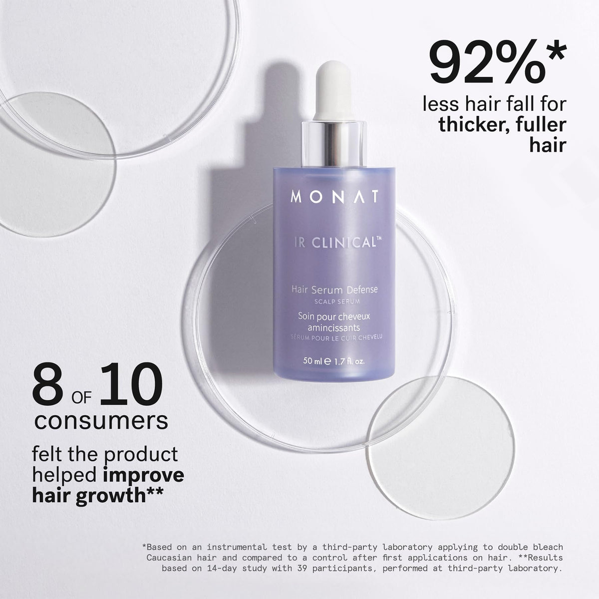 MONAT serum texture close-up highlighting lightweight, non-greasy formula