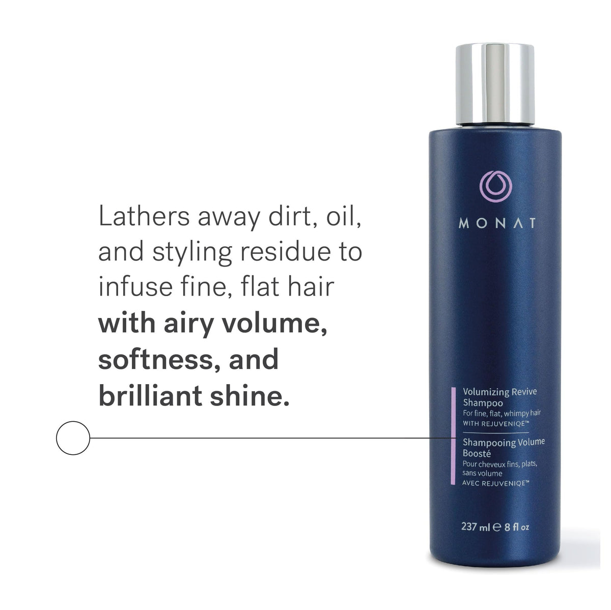 MONAT in-hand application on wet hair for easy use