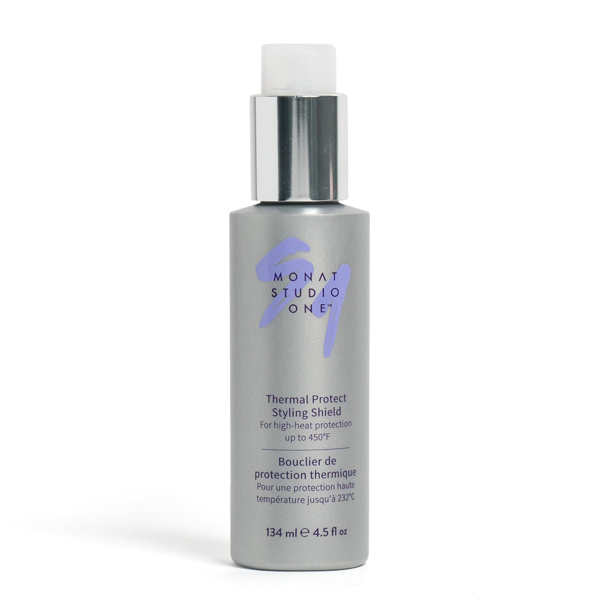 MONAT Studio One front packaging showing bottle and label, highlights heat protection benefit