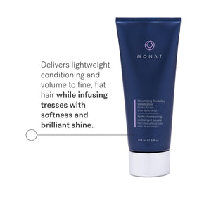 MONAT pump closeup highlighting dispenser and easy precise application benefit