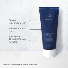 MONAT conditioner cream texture demonstrating lightweight hydration