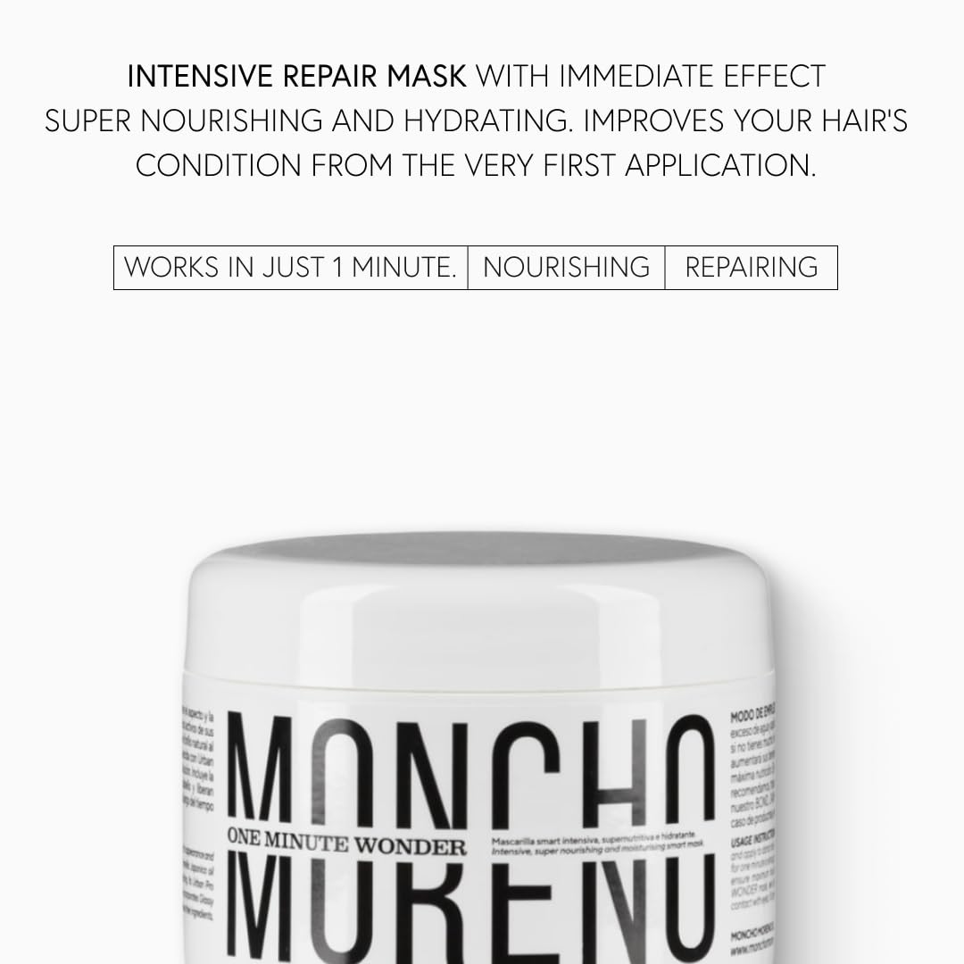 MONCHO MORENO applying mask in shower for fast one-minute treatment