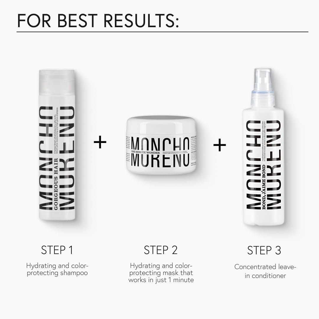 MONCHO MORENO label close-up highlighting M28 protein active ingredient